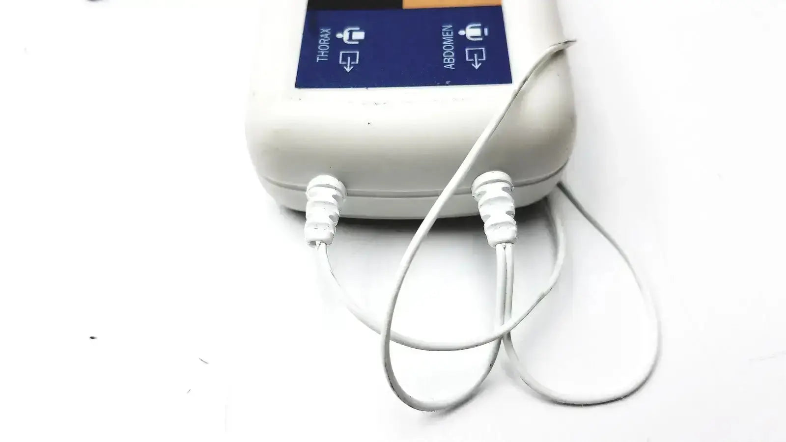 White plastic pro-tech p1736 zrip driver module with blue label and two white cables attached