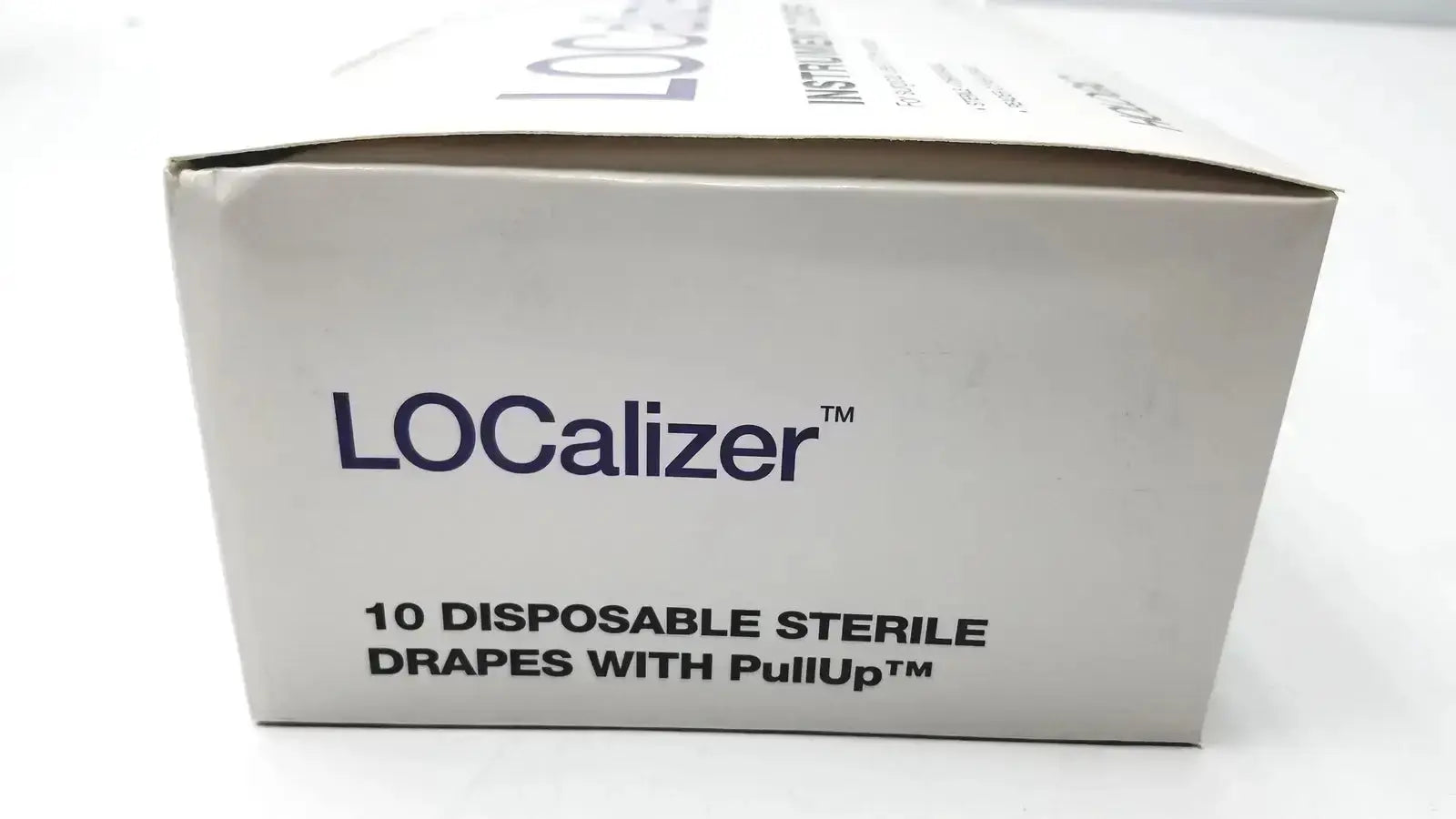 White cardboard box of protek medical products localizer 10 disposable sterile drapes instrument cover kit
