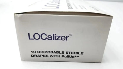 White cardboard box of protek medical products localizer 10 disposable sterile drapes instrument cover kit