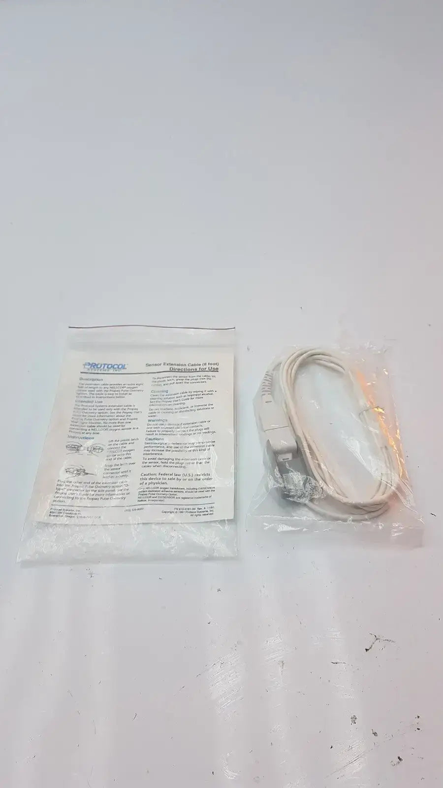 Protocol 8 Foot Pulse Oximeter Sensor Extension Cable 010-0051-00