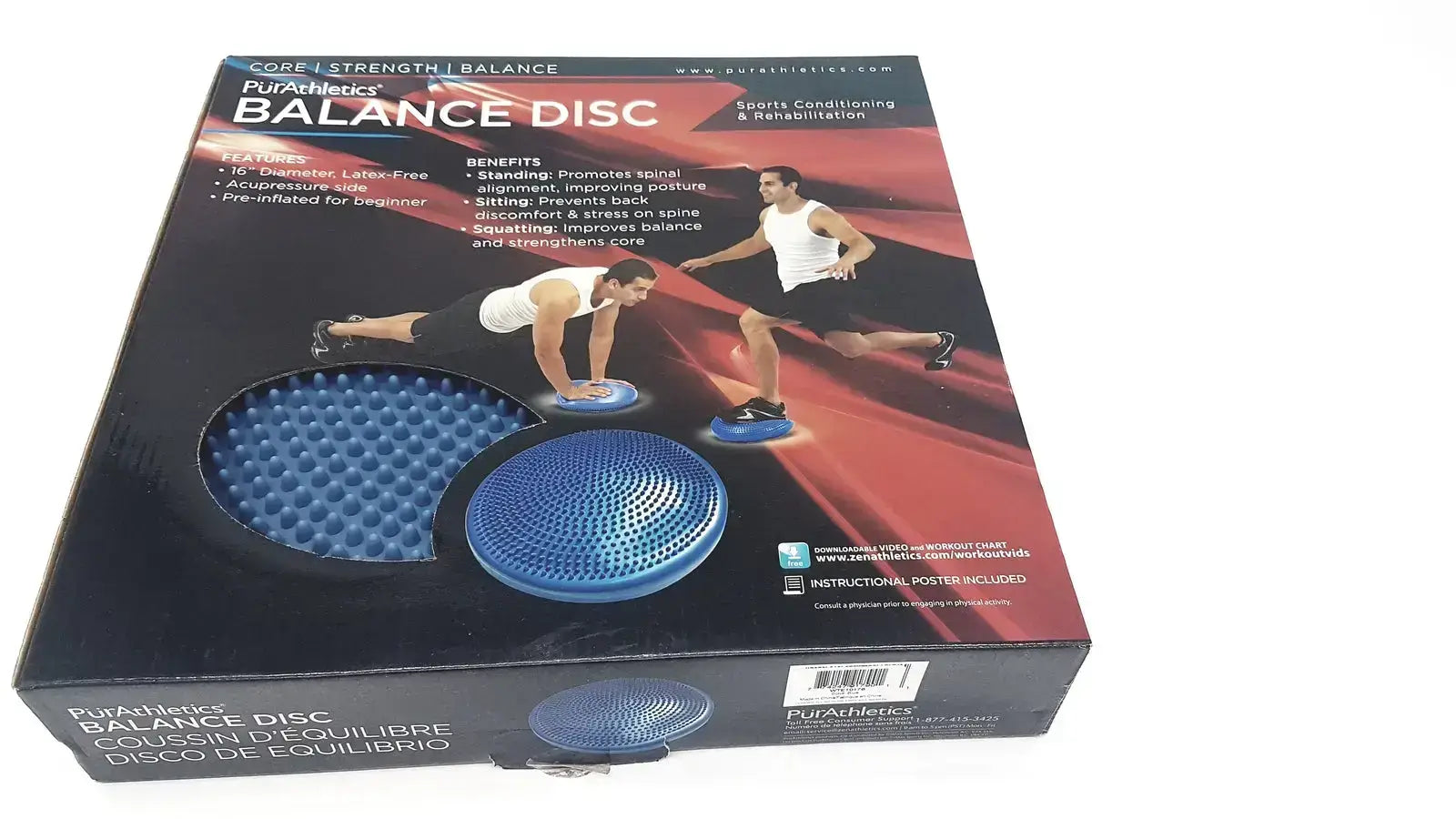 PurAthletics Balance Disc 16’’ Diameter Latex-Free
