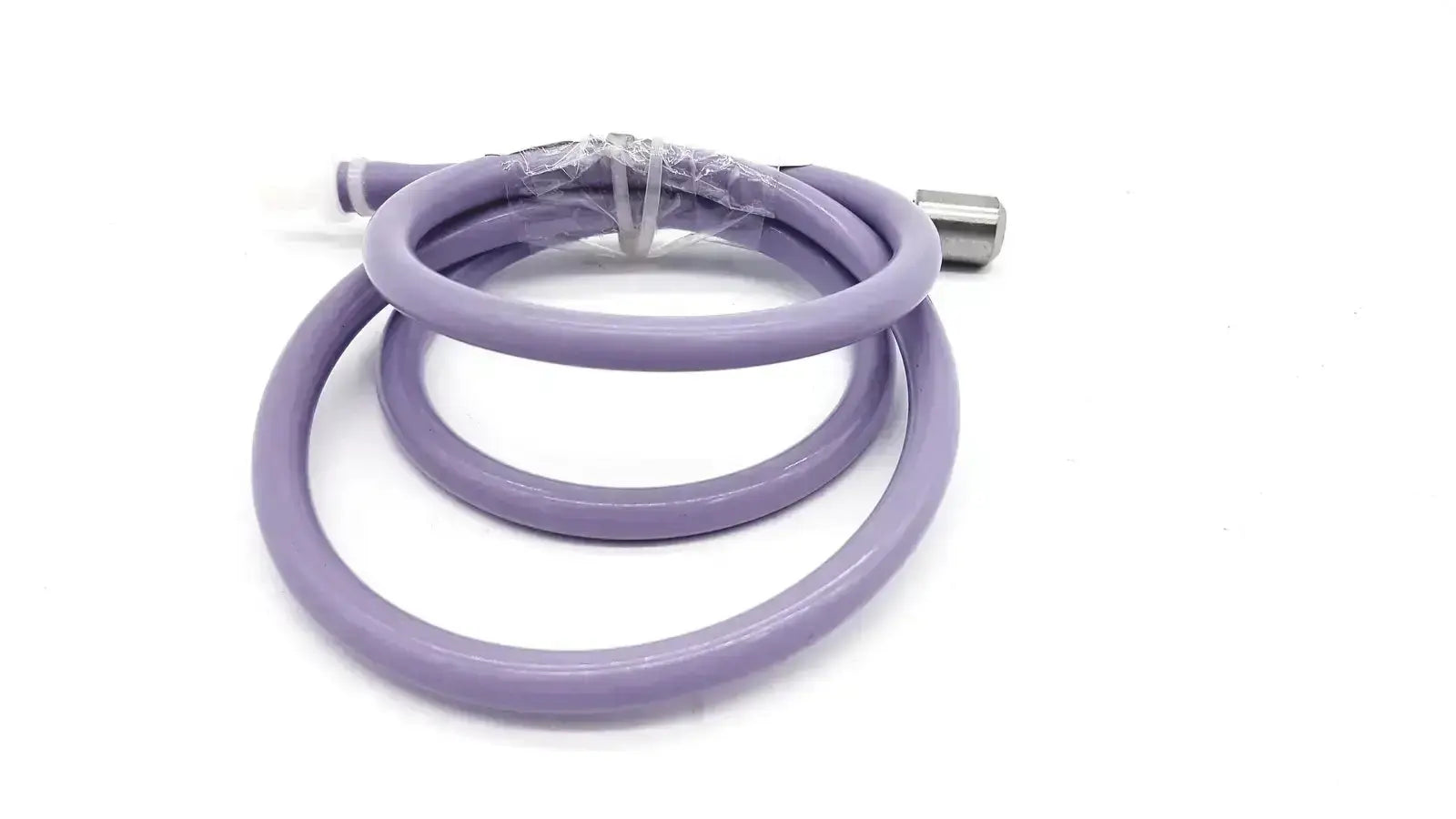 Purple color pressure water mini pipe with silicone coating and one side metal and other plastic connector