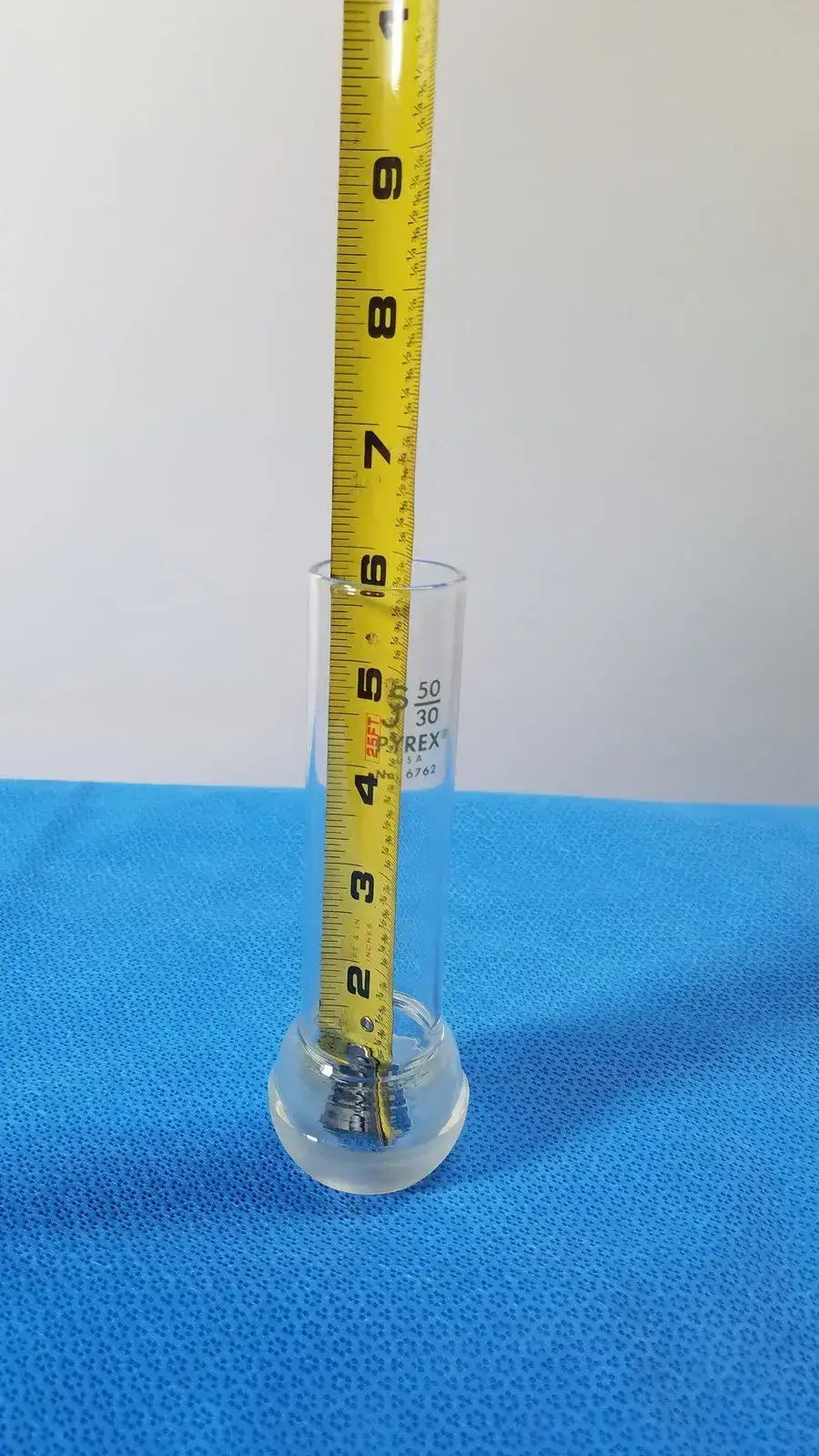 PYREX 50/30 Ball Ground Joint with Ribs – Borosilicate Lab Glass Connector - Laboratory Glassware Part