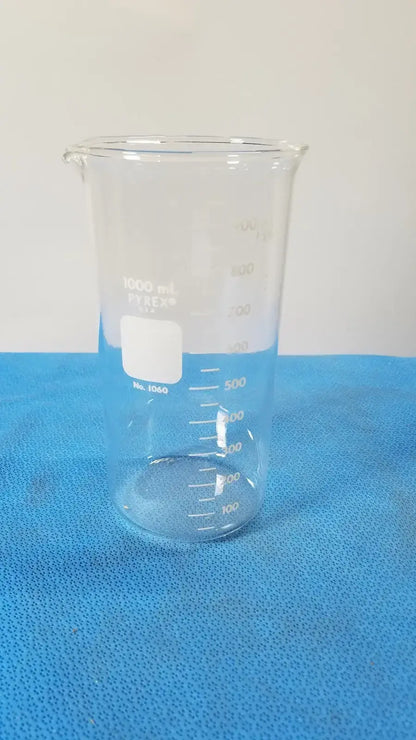 PYREX Beaker 1000 mL Glass Griffin Low Form Laboratory Ware