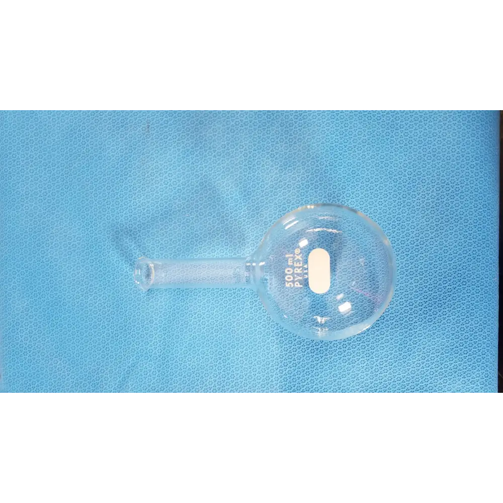 PYREX Boiling Flask 500 mL Long Neck Round Bottom Tooled Mouth