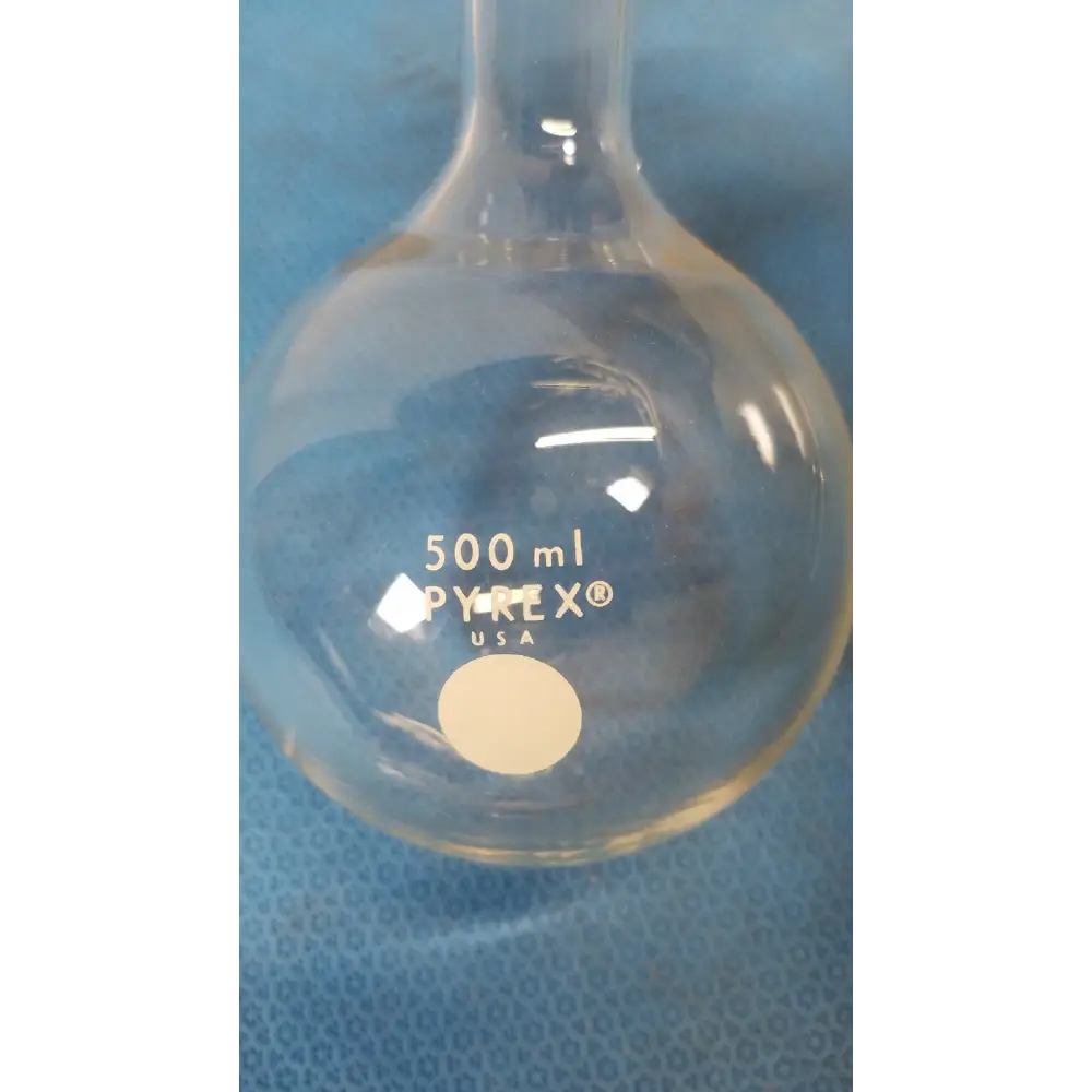 PYREX Boiling Flask 500 mL Long Neck Round Bottom Tooled Mouth