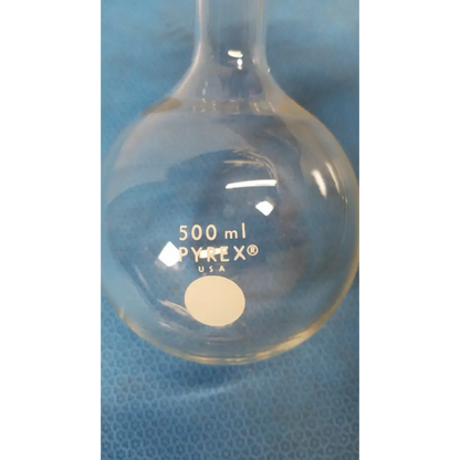 PYREX Boiling Flask 500 mL Long Neck Round Bottom Tooled Mouth