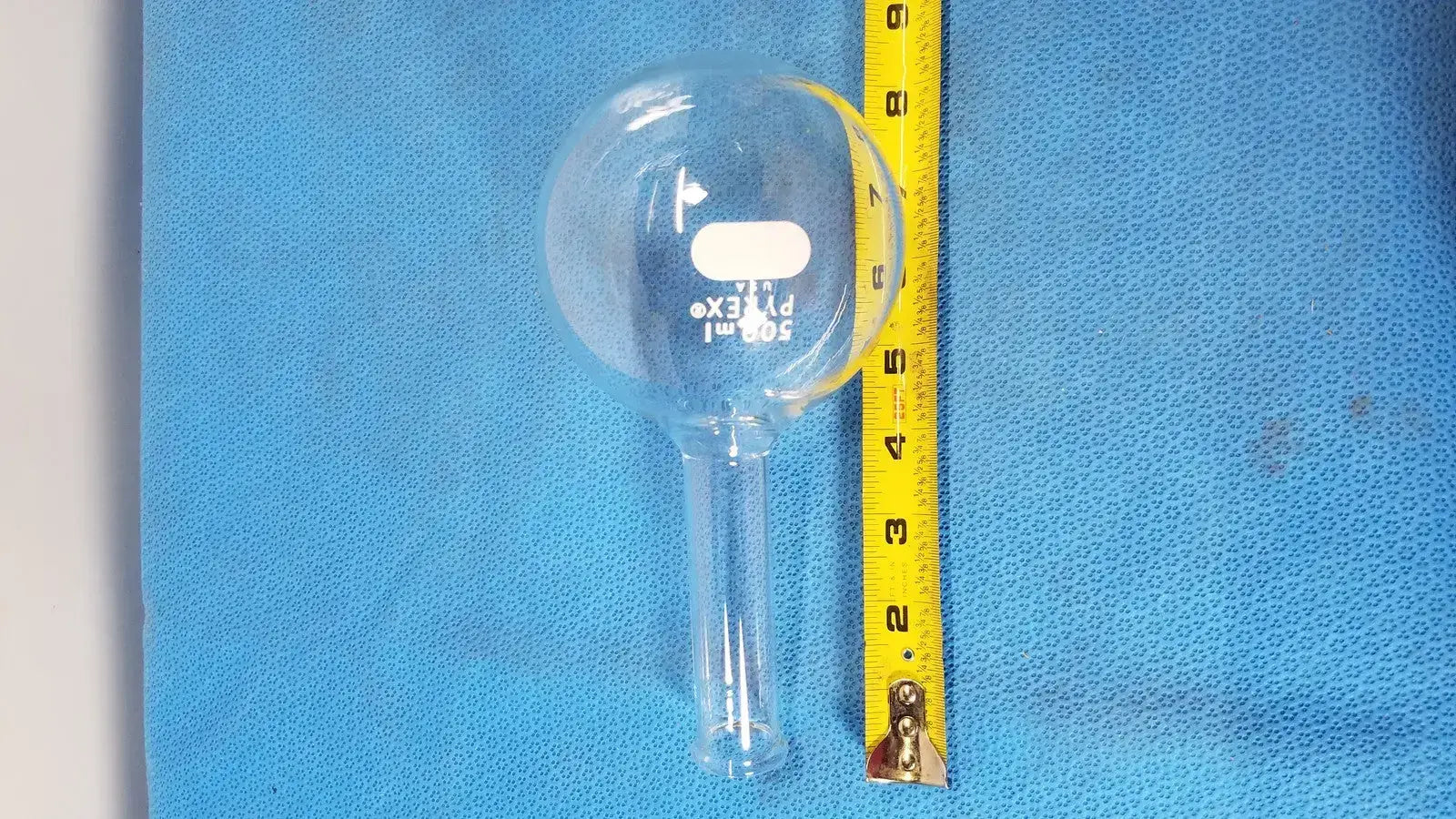 PYREX Boiling Flask 500 mL Long Neck Round Bottom Tooled Mouth - Laboratory Glassware