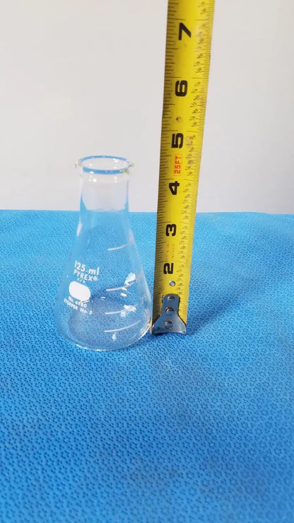 PYREX Erlenmeyer Flask 125 mL Glass Narrow Mouth Plain
