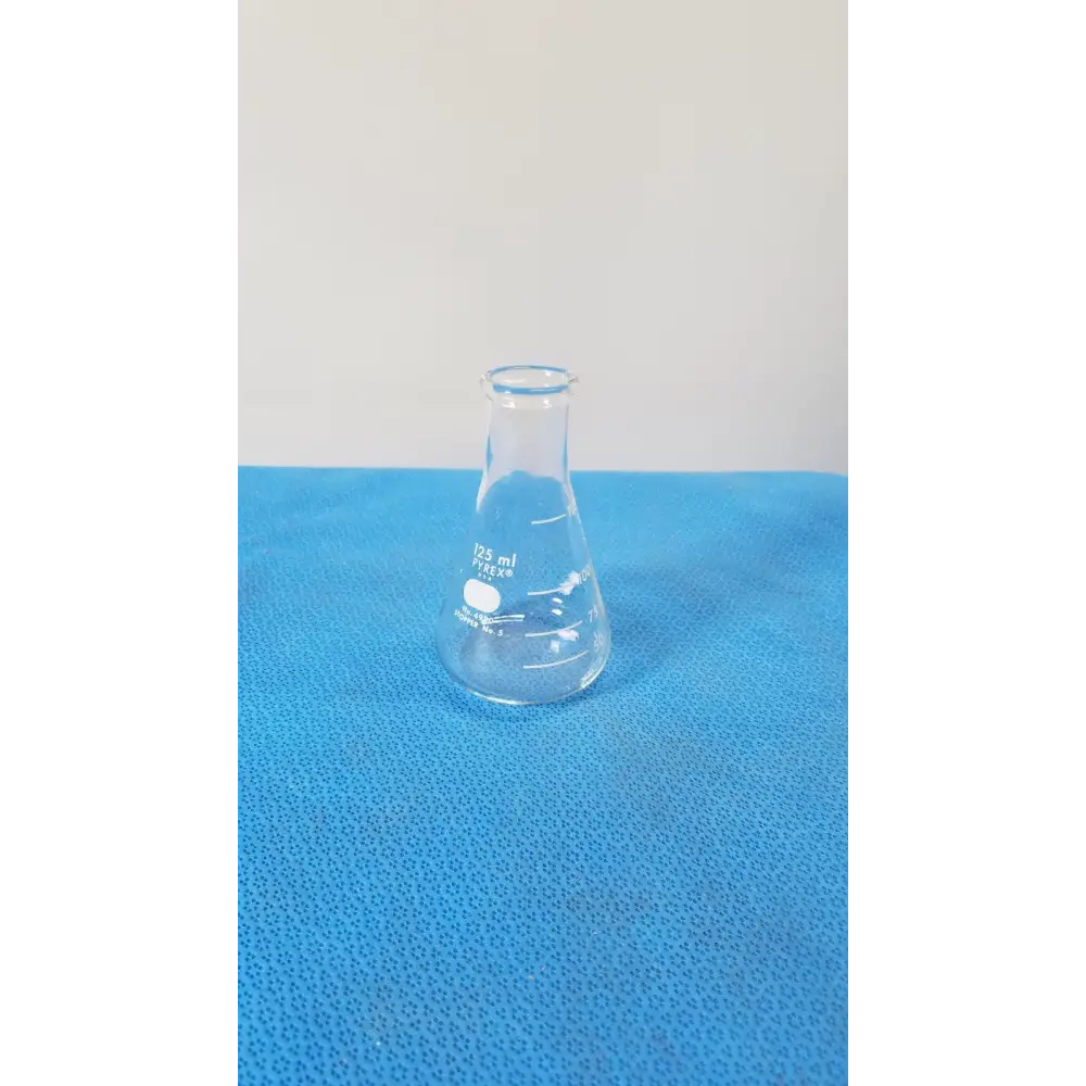 PYREX Erlenmeyer Flask 125 mL Glass Narrow Mouth Plain