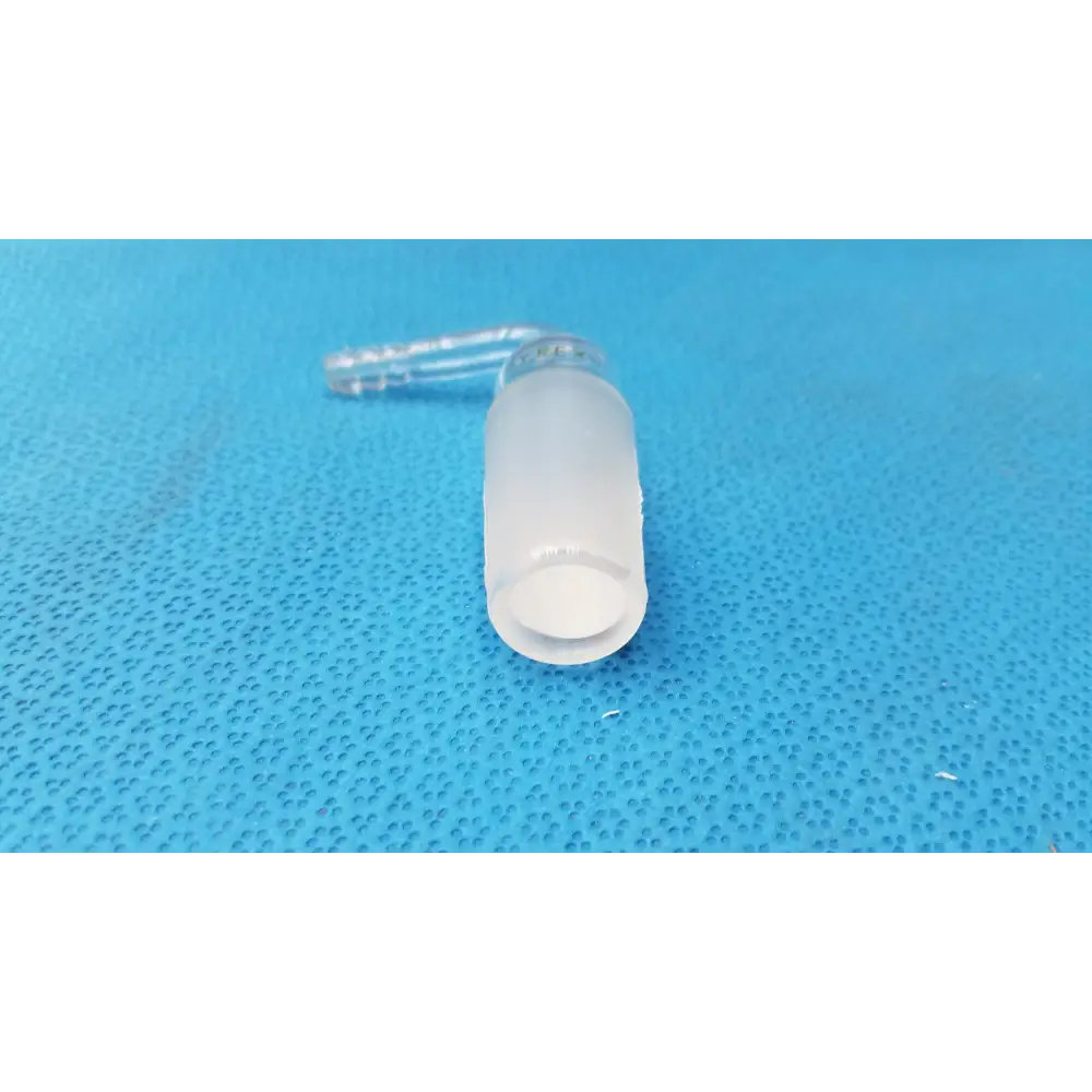 PYREX Glass Adapter – 24/40 Cone to Rubber Tubing Right-Angle Connection - Laboratory Hose Barb