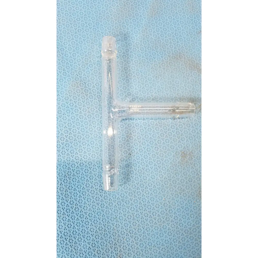 PYREX Glass ’T’ Shaped Serrated Hose Connecting Tube – 15mm - Laboratory Glassware