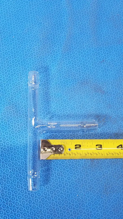 PYREX Glass ’T’ Shaped Serrated Hose Connecting Tube – 15mm - Laboratory Glassware