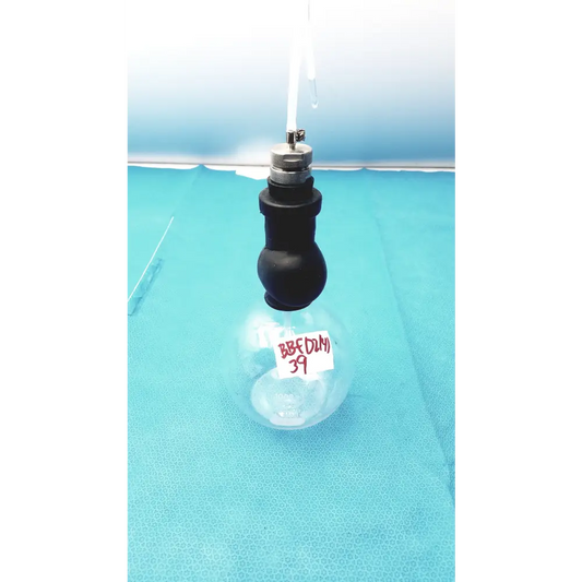 PYREX GUTH Glass 1000ml Sampling Flask with Black Stopper & Swagelok Fitting - flask