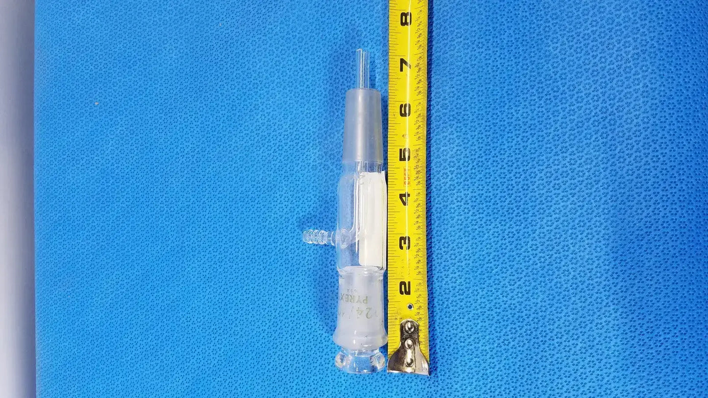 PYREX Laboratory Vacuum Adapter Glass 24/40 Ground Joint Borosilicate - Glassware