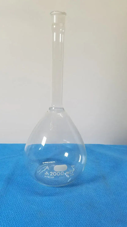 PYREX Volumetric Flask 2000 mL Class A Glass TC