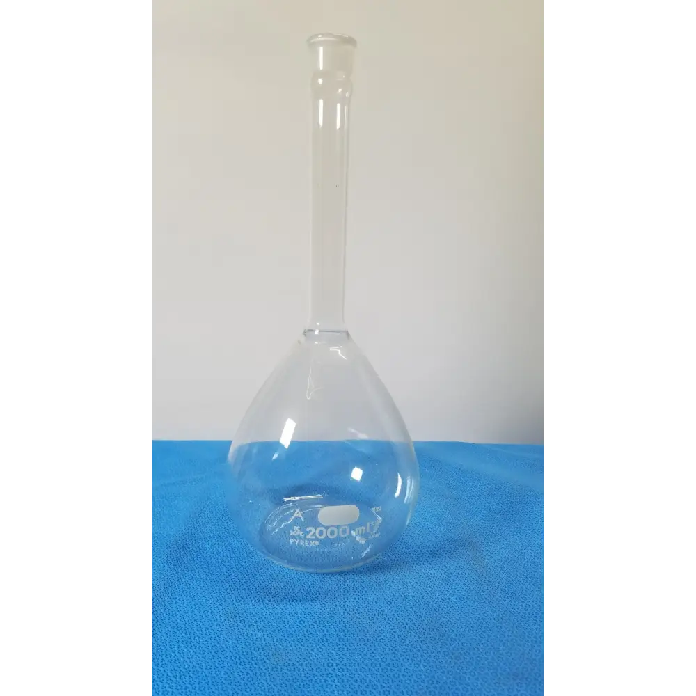 PYREX Volumetric Flask 2000 mL Class A Glass TC