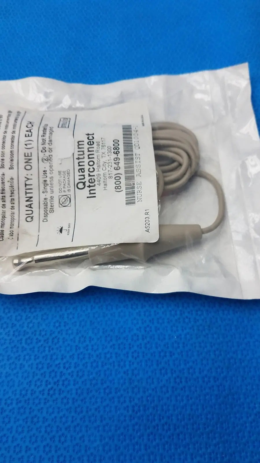 Quantum QD1004 High Frequency Unipolar Cable – Bovie Compatible - Electrosurgical