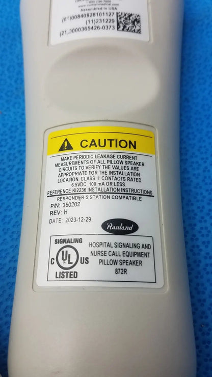 Rauland Hospital Nurse Call Equipment 5 Pillow Speaker Ref 350202