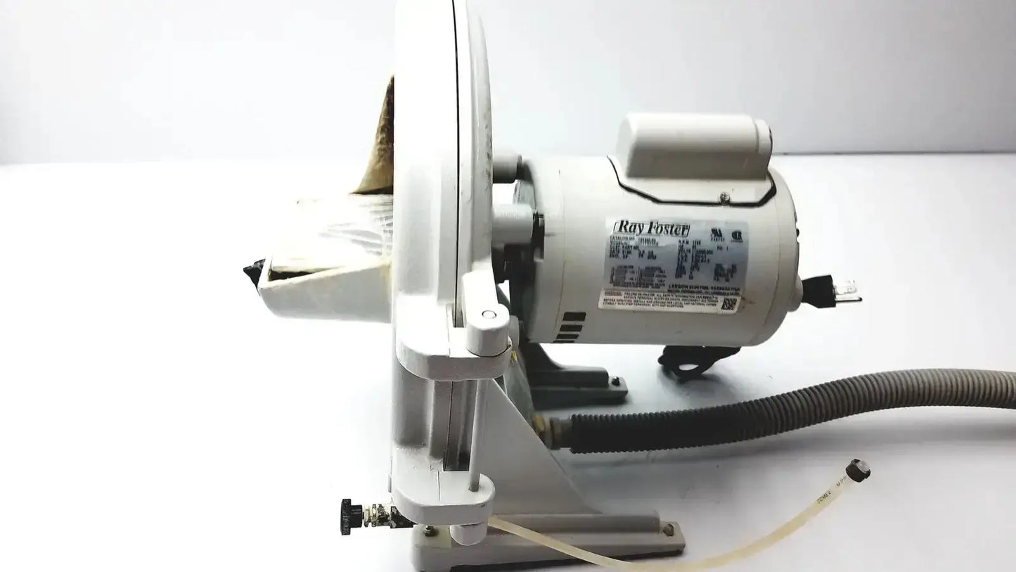 White Ray Foster MT12 dental lab model trimmer industrial fan with cylindrical motor housing and curved blade assembly