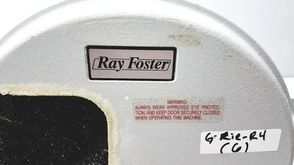 Ray Foster MT12 dental lab model trimmer with white painted metal casing and black interior for precise lab use
