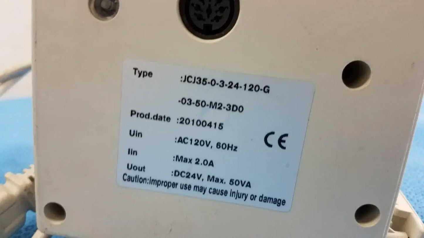 White plastic power adapter with ac 120v input and dc 24v output for raydow rd-b-24 control box reuse medical equipment