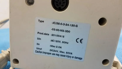 White plastic power adapter with ac 120v input and dc 24v output for raydow rd-b-24 control box reuse medical equipment