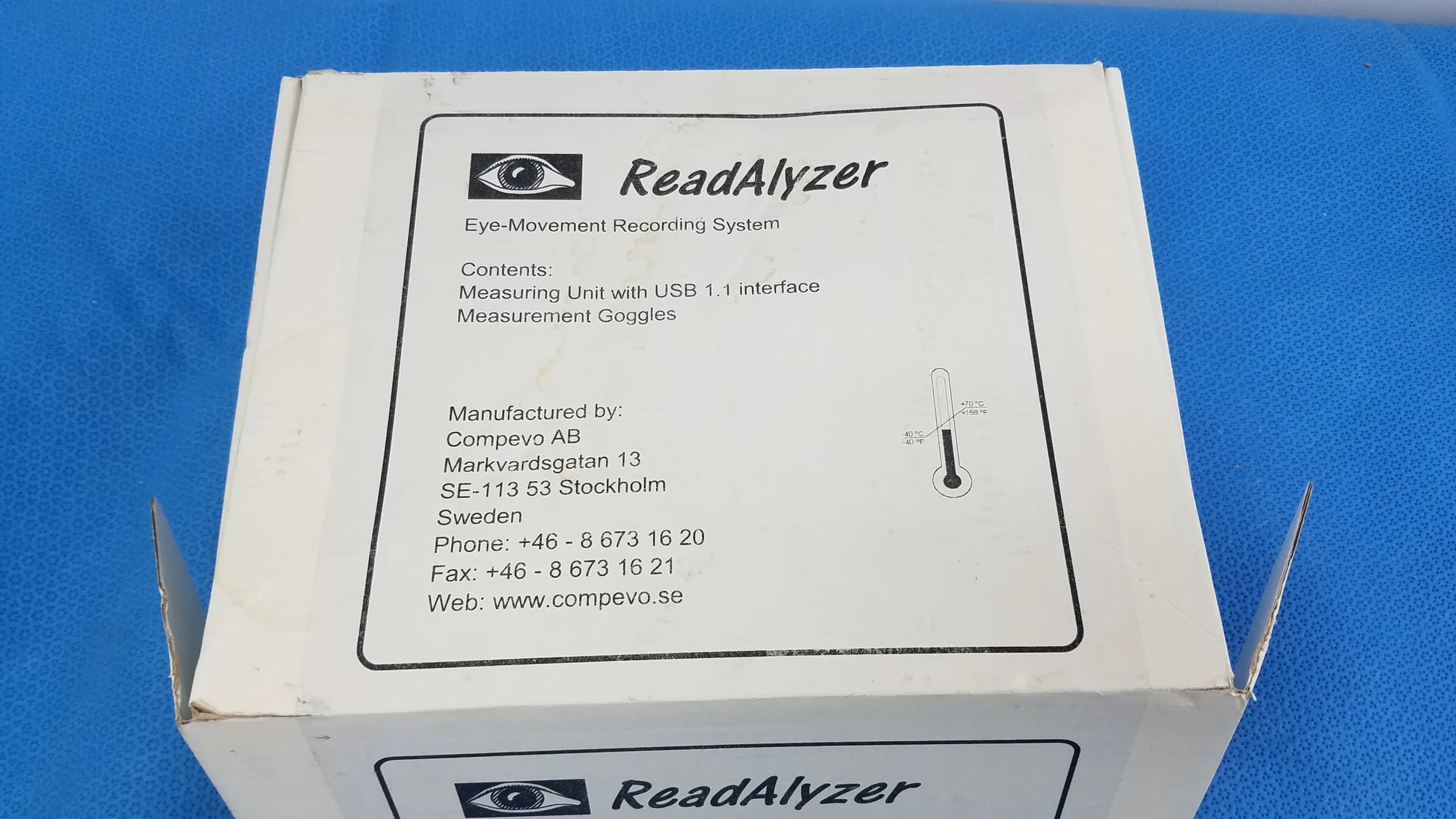 ReadAlyzer Eye-Movement Recording System - Eye Movement Tracking and Analysis