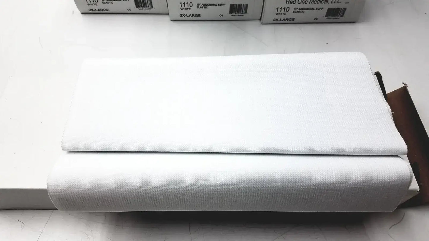 Red One Medical 1110 White 10’’ Abdominal Support Elastic Size 2X-L - Lot of 11 - Binder