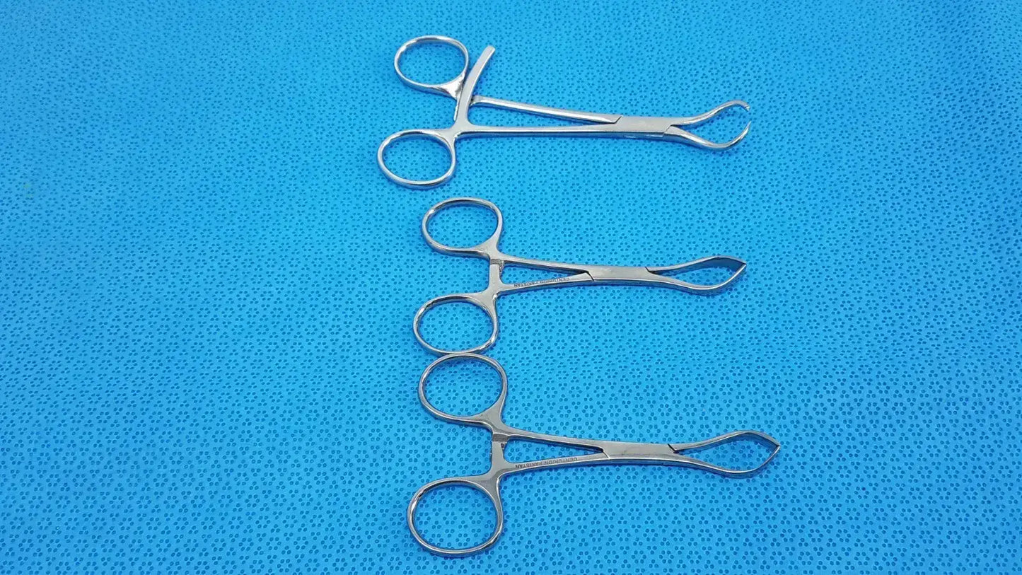 Reduction Forceps with Points 399.07 Lot of 3 – Surgical Stainless - Orthopedic
