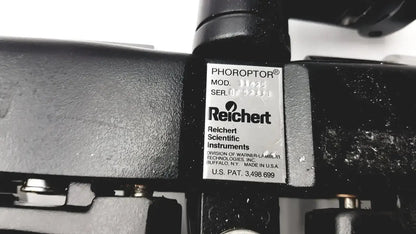 Black reichert 11625 minus cylinder phoropter refracting instrument for eye exams with some damage visible