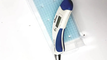 Blue and white digital thermometer with sleek ergonomic design in reichert avia tono-pen tonometer product
