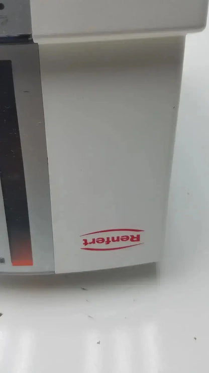 White renfert duomix ii automatic dental impression mixing appliance with sleek modern design and subtle red logo on side