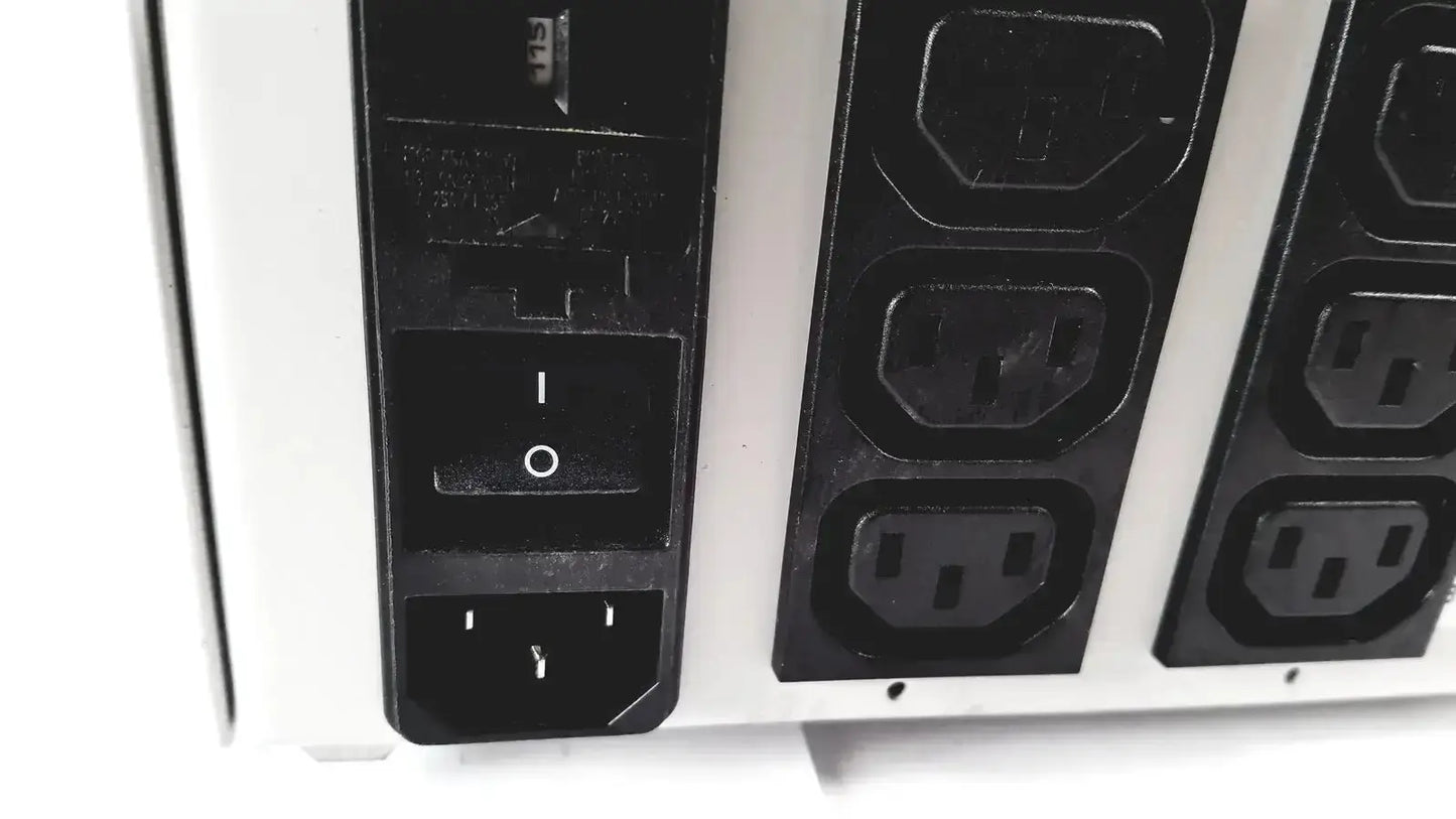 Black power outlets and switch panel on the back of reo reomed 600 medical isolating transformer 3rd edition unit