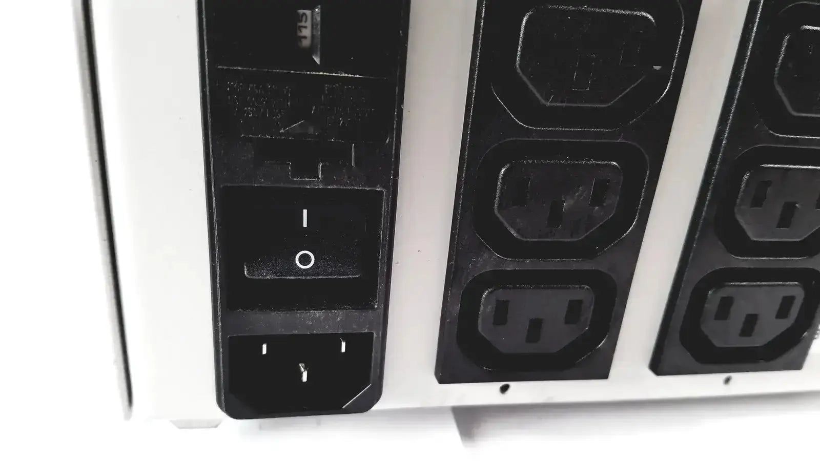 Black power outlets and switch panel on the back of reo reomed 600 medical isolating transformer 3rd edition unit