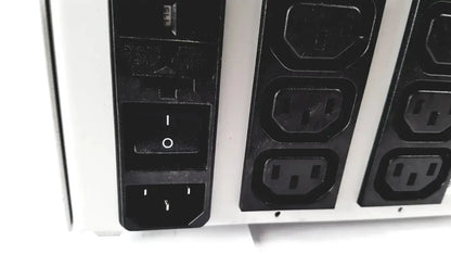 Black power outlets and switch panel on the back of reo reomed 600 medical isolating transformer 3rd edition unit
