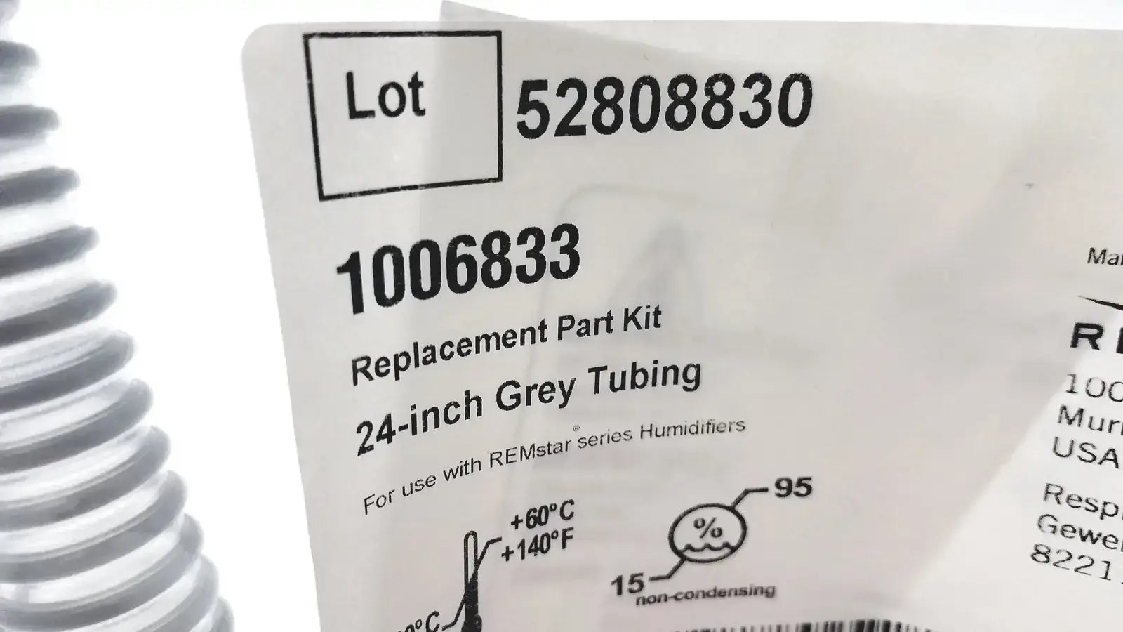 Respironics 1006833 Replacement Part Kit 24-inch Grey Tubing - Parts