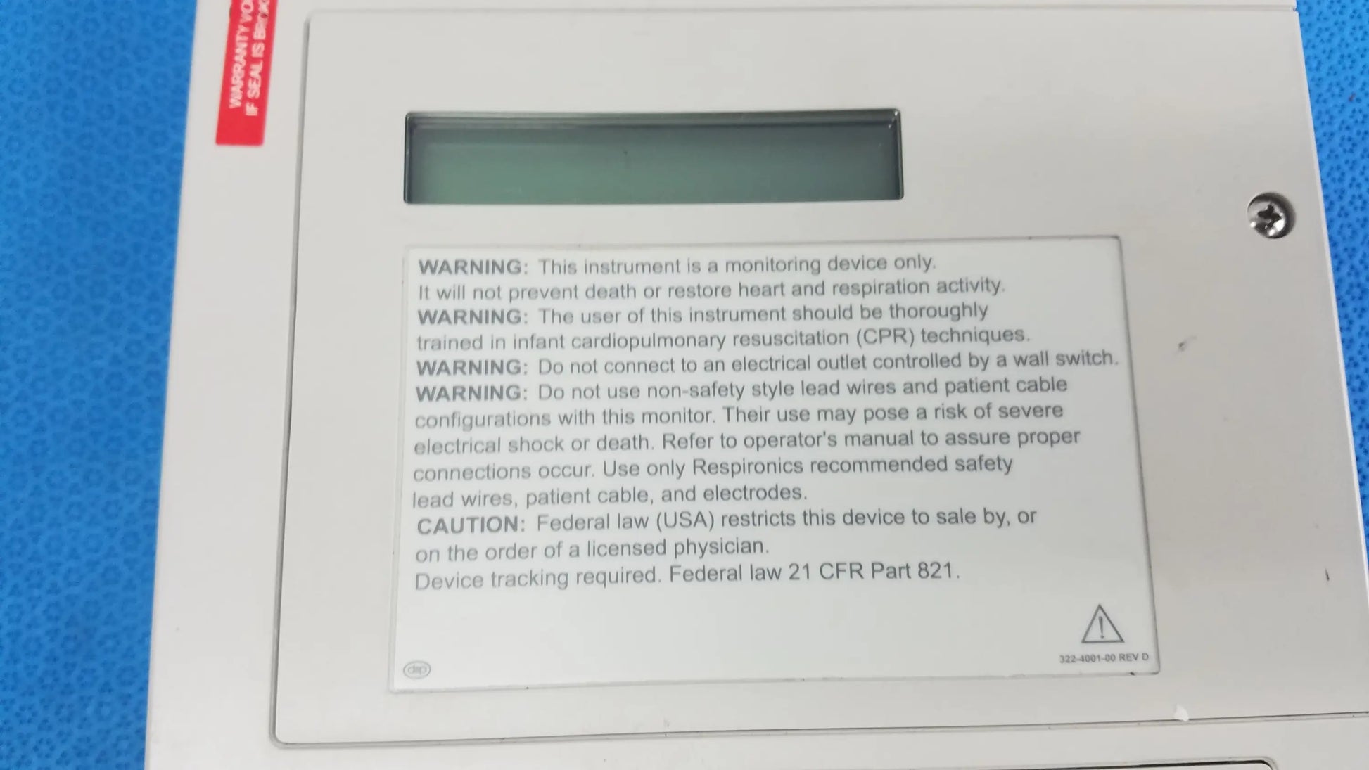 Respironics Smartmonitor 2 Apnea Monitor Ref 4003