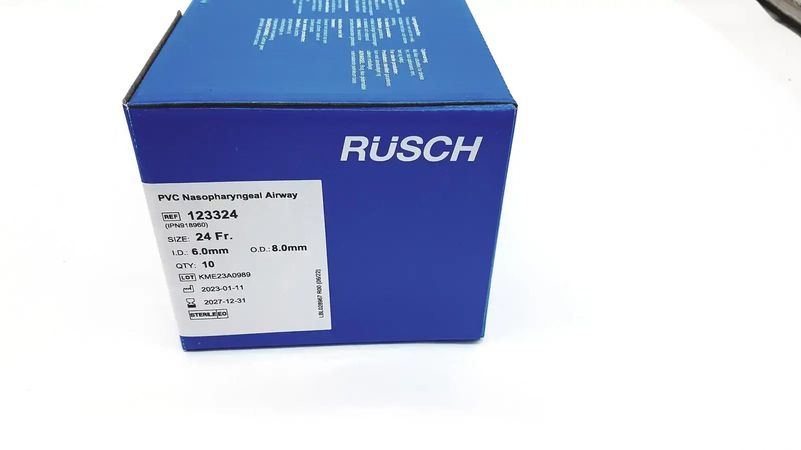 Rusch PVC Nasopharyngeal Airway Size 24 Fr. Ref: 123324 QTY 10