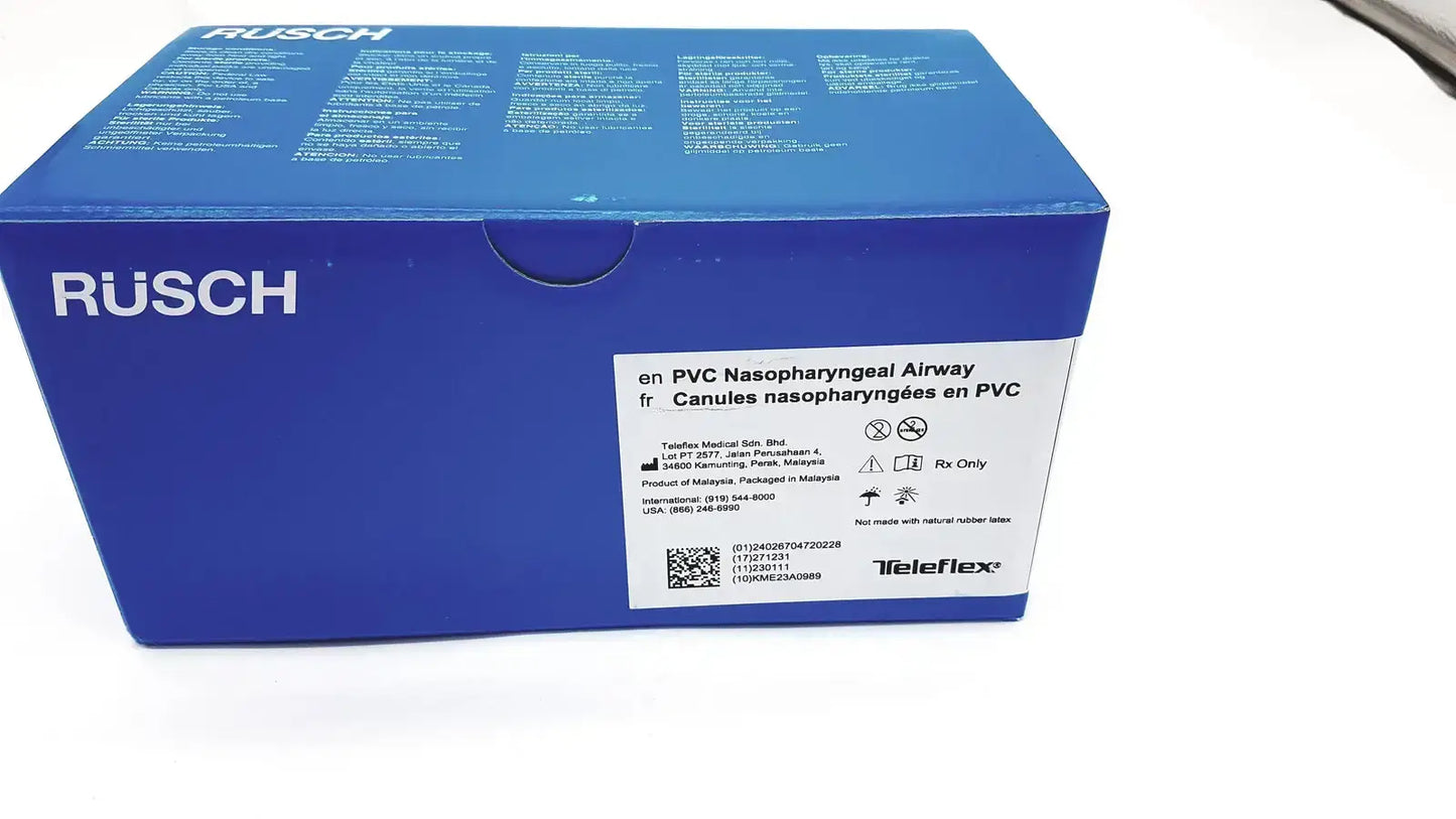 Rusch PVC Nasopharyngeal Airway Size 24 Fr. Ref: 123324 QTY 10