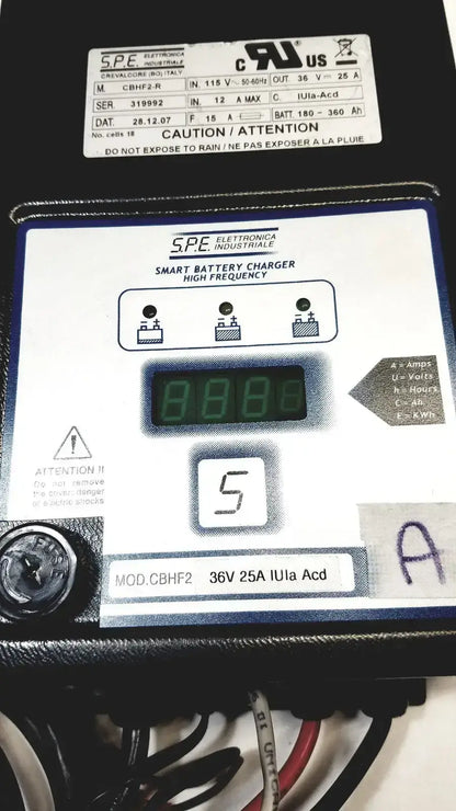 S.P.E. CBHF2-R Electronica Industriale Made In Italy Battery Charger 36V