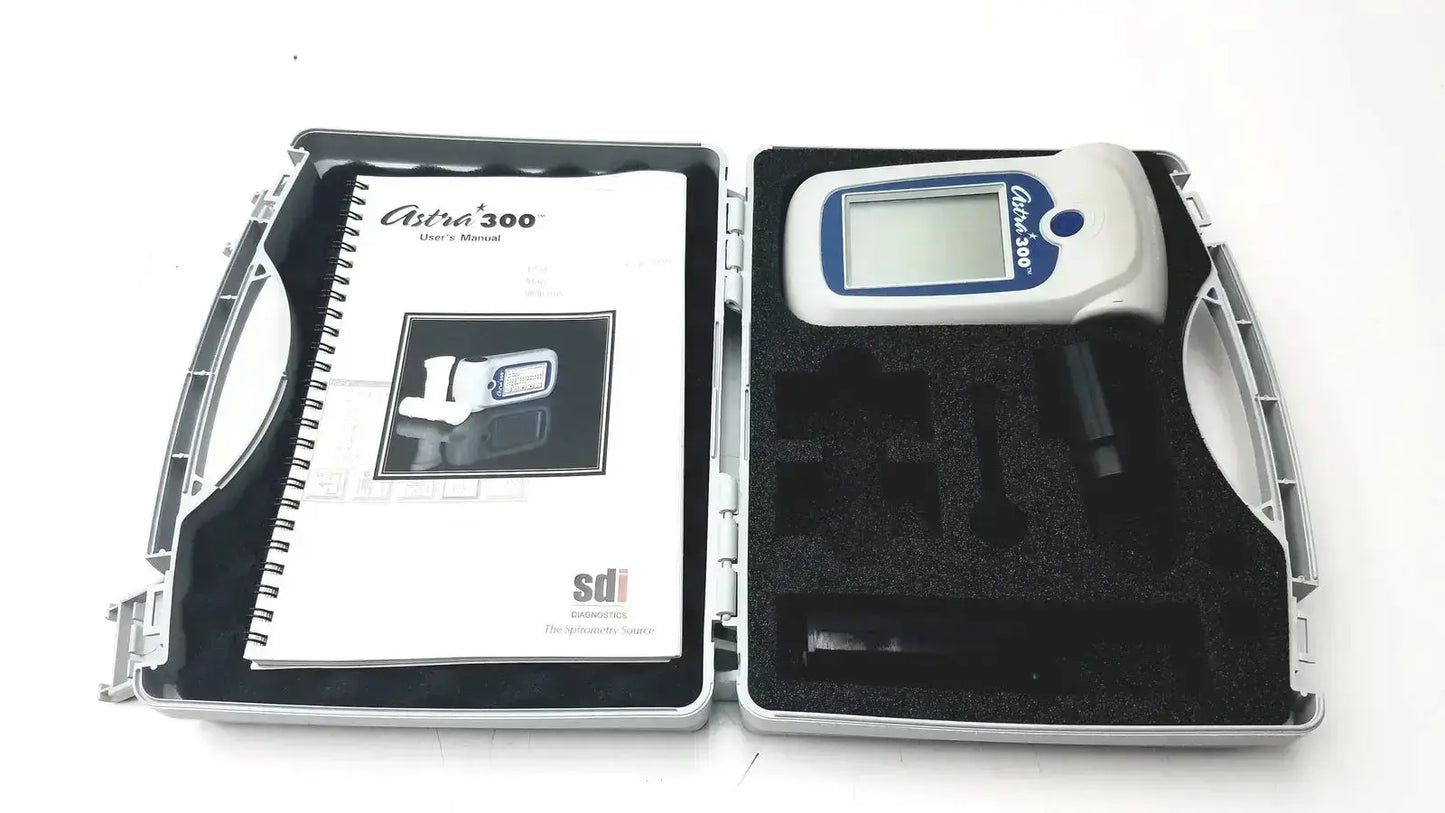 White and blue digital hydrometer with small screen in black foam case for buy used medical equipment pre owned medical equipment