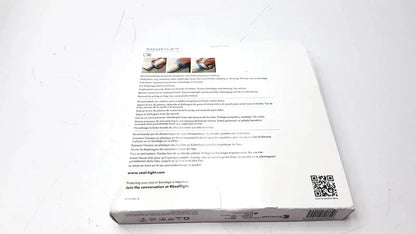 White cardboard box showing the back side of seal tight original cast tight original cast bandage protector reusable adult long leg 42 inch
