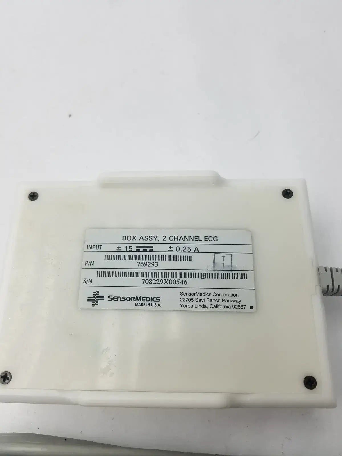 Sensor Medics Box Assy 2 Channel ECG 769293 - Interface Assembly