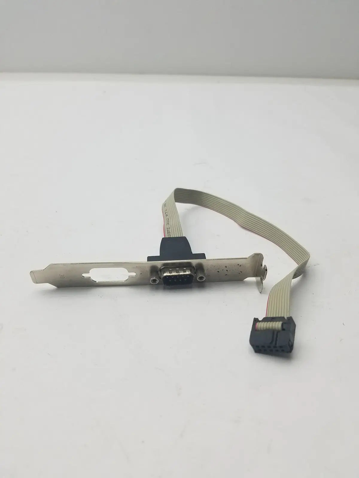 Serial 9 Pin DB9 RS232 Motherboard Com Port Ribbon Cable Connector Slot Bracket