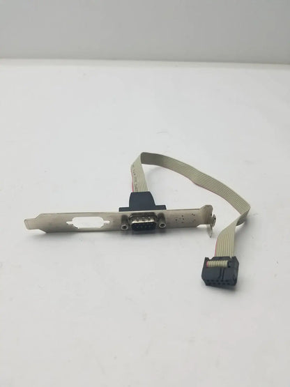 Serial 9 Pin DB9 RS232 Motherboard Com Port Ribbon Cable Connector Slot Bracket