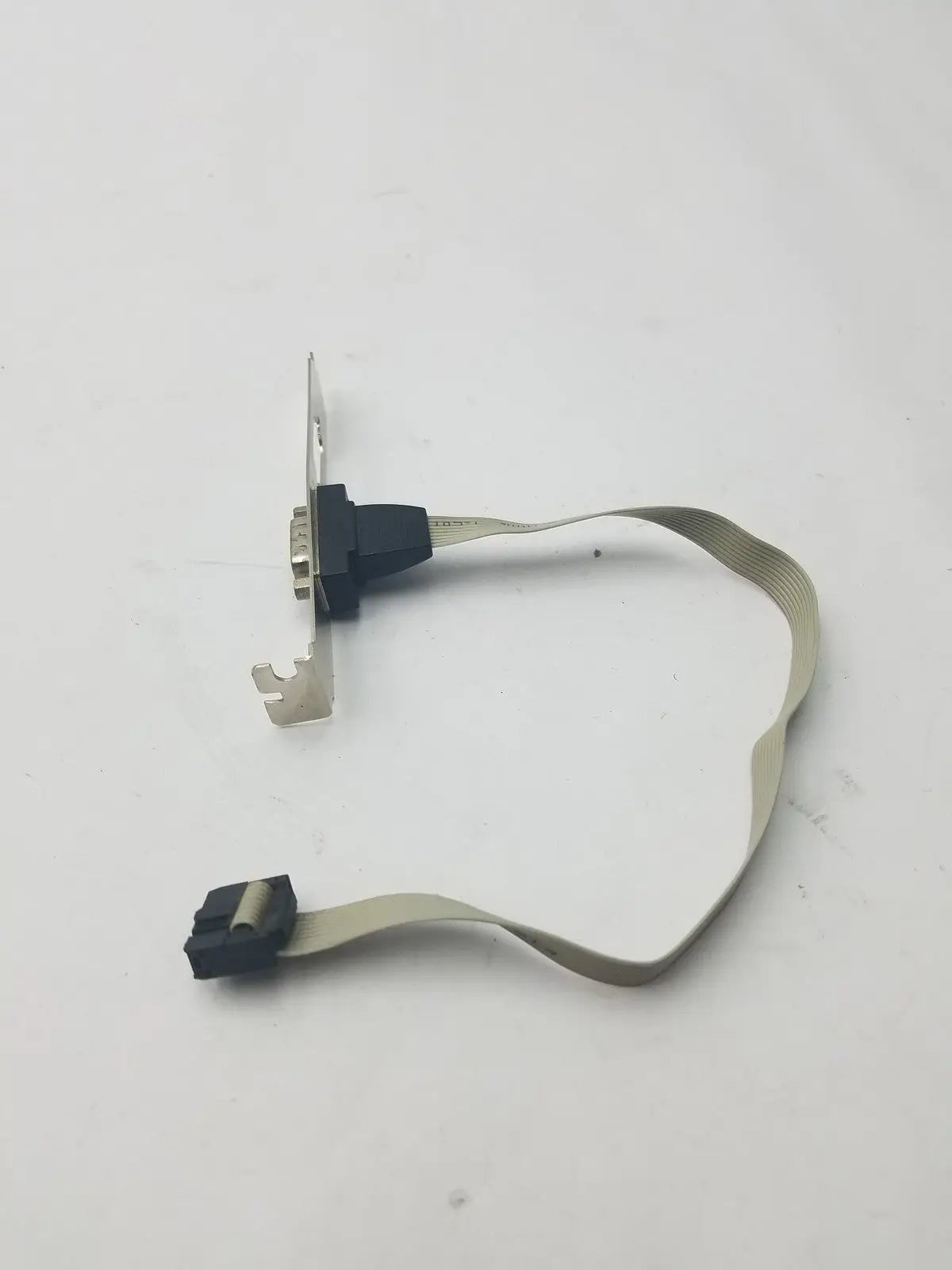 Serial 9 Pin DB9 RS232 Motherboard Com Port Ribbon Cable Connector Slot Bracket