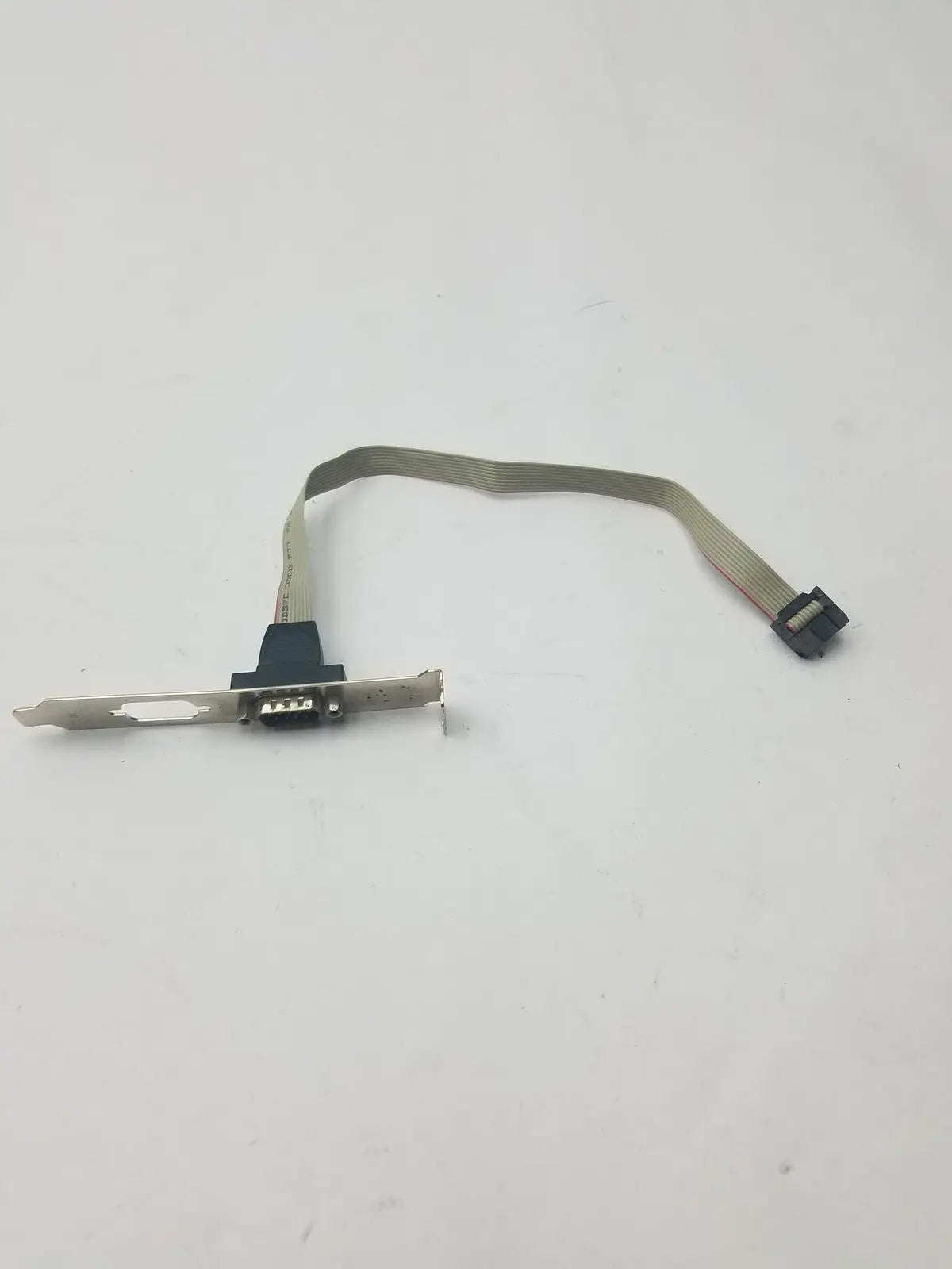 Serial 9 Pin DB9 RS232 Motherboard Com Port Ribbon Cable Connector Slot Bracket