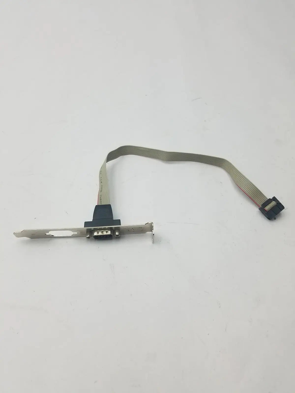 Serial 9 Pin DB9 RS232 Motherboard Com Port Ribbon Cable Connector Slot Bracket