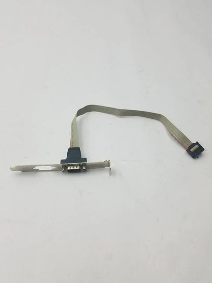 Serial 9 Pin DB9 RS232 Motherboard Com Port Ribbon Cable Connector Slot Bracket